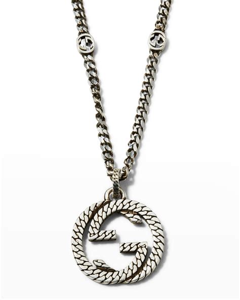 mens gucci link chain|gucci interlocking g necklace men's.